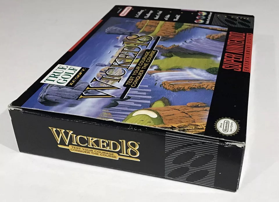 True Golf Wicked 18 (SNES) Super Nintendo CIB Complete + Poster Nr Mint