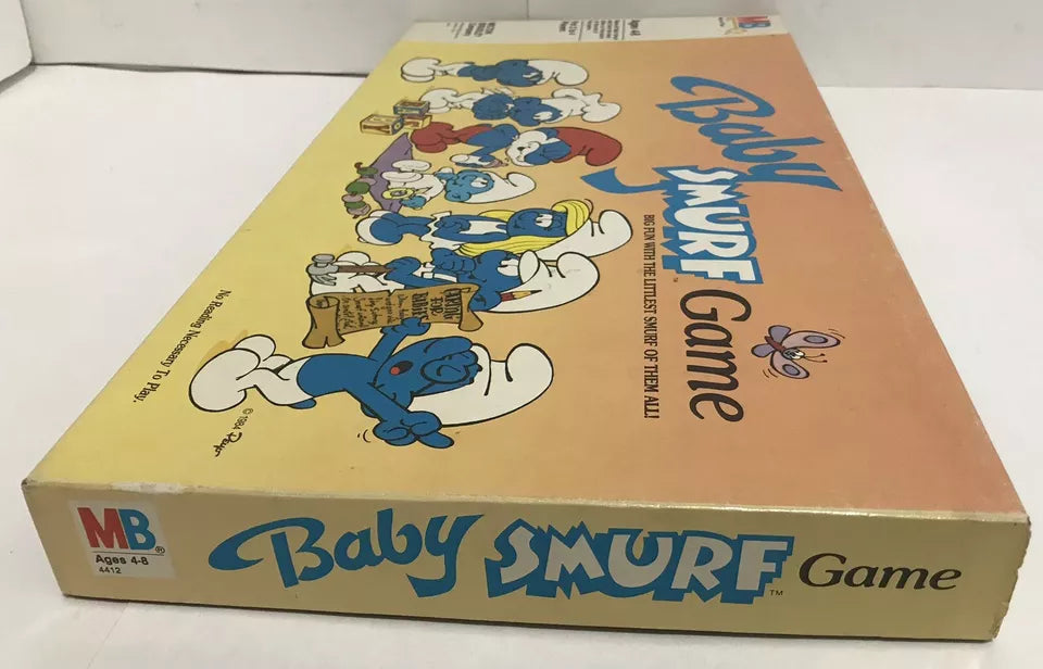 Vintage 1984 Baby Smurf Board Game Milton Bradley Excellent