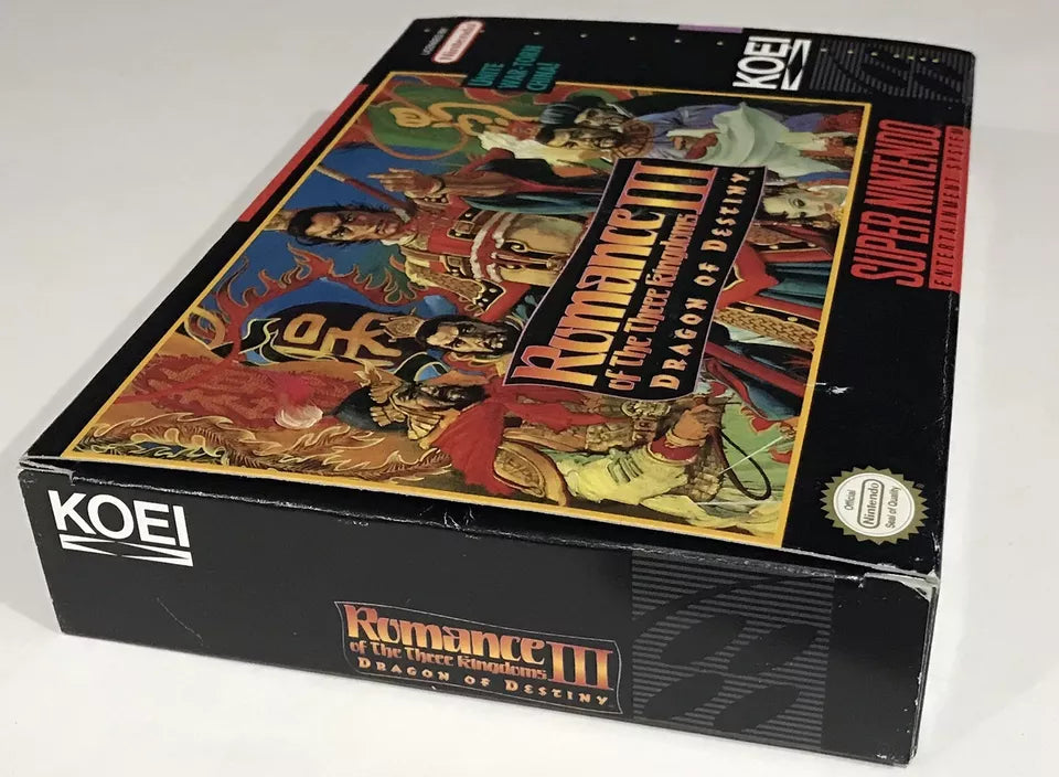 Romance of the Three Kingdoms III Super Nintendo SNES CIB Complete + Map Ex/NM