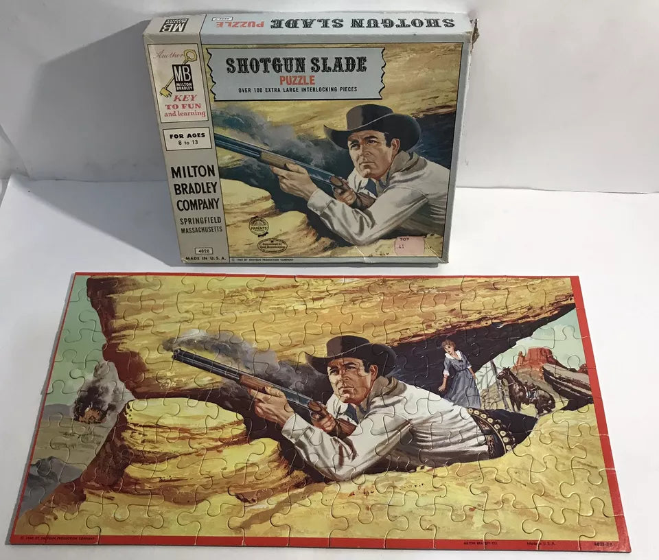 1960 Shotgun Slade Milton Bradley Vintage Jigsaw Puzzle COMPLETE