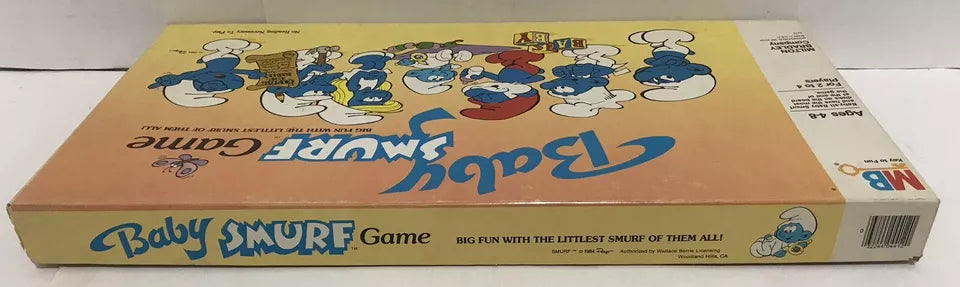 Vintage 1984 Baby Smurf Board Game Milton Bradley Excellent