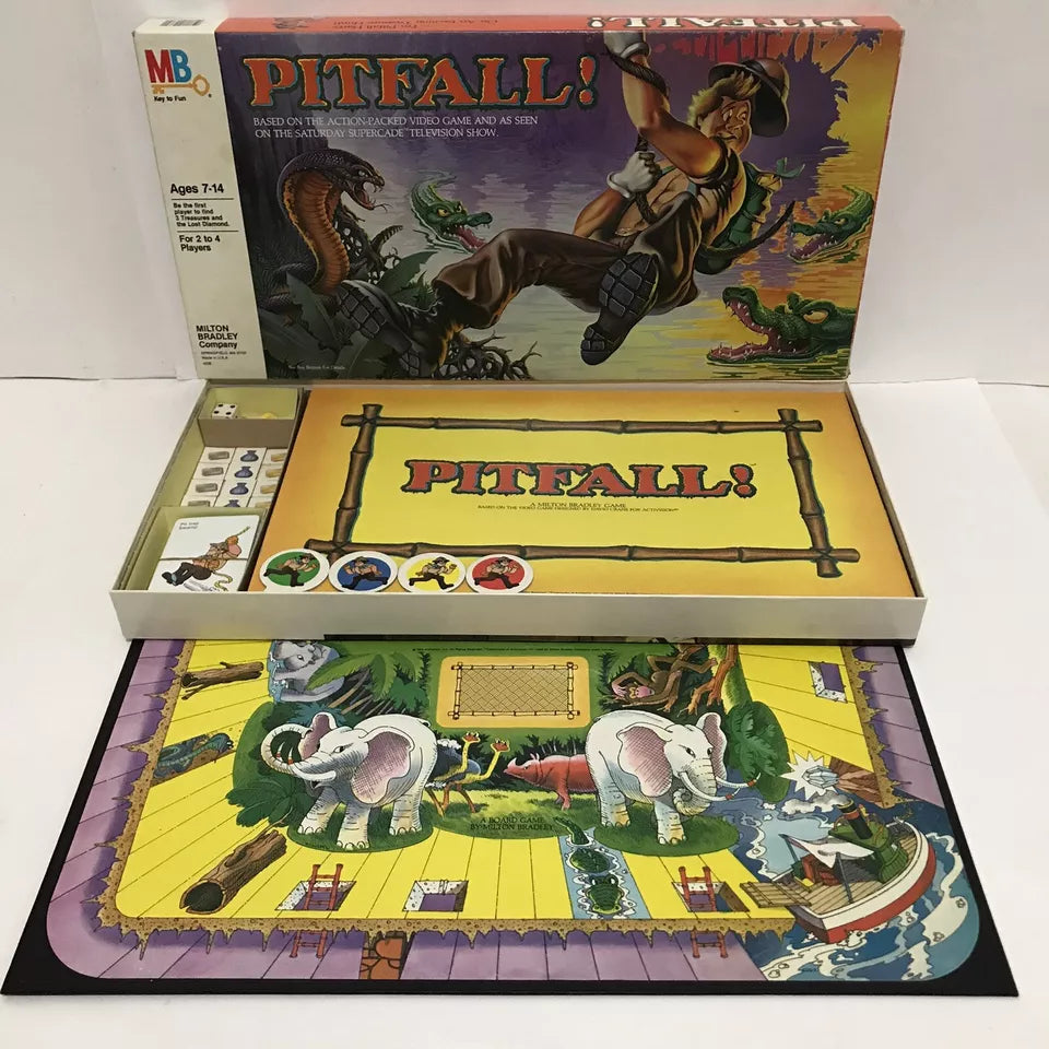 MB Milton Bradley Pitfall Board Game Based on Atari Activision 100% Complete