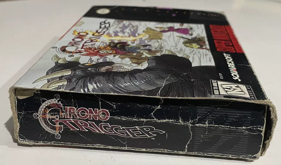 Chrono Trigger (SNES, 1995) BOX, TRAY, MANUAL & POSTER ONLY. *-NO CARTRIDGE-*