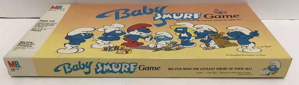 Vintage 1984 Baby Smurf Board Game Milton Bradley Excellent