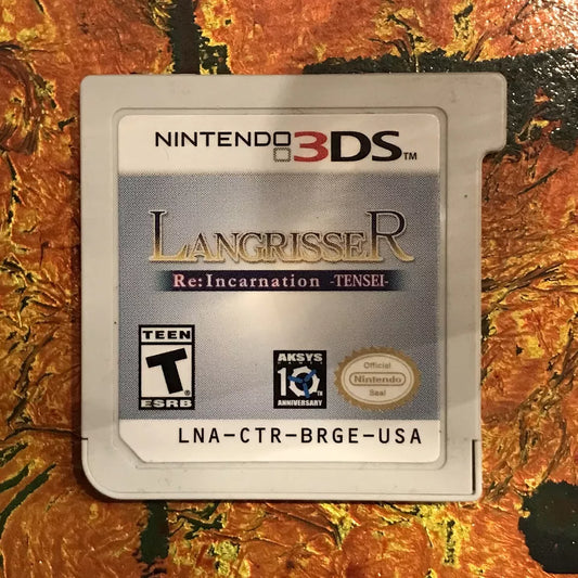 Langrisser: Re:Incarnation Tensei (Nintendo 3DS, 2016) Authentic - Tested, Works