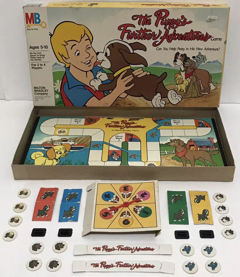 1984 Milton Bradley The Puppy's Further Adventures Vintage Board Game COMPLETE