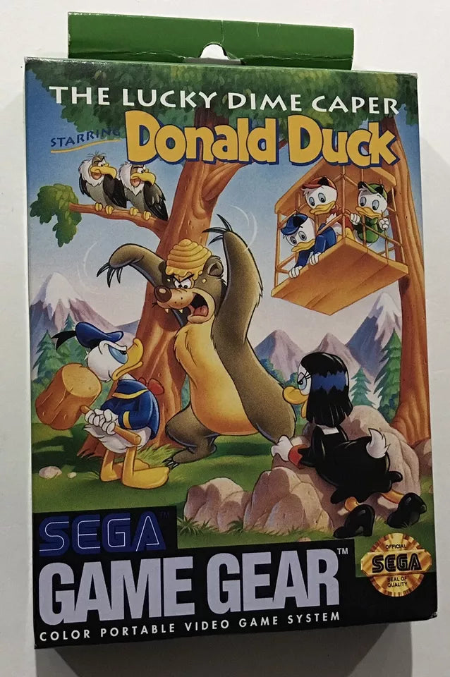 Donald Duck The Lucky Dime Caper Sega Game Gear Box Manual Complete RARE