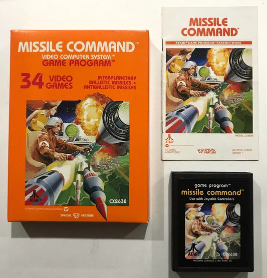 Atari 2600 Missile Command Atari Complete In Box Tested Mint