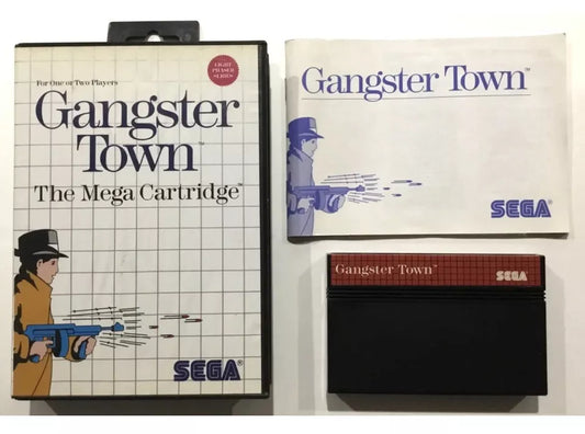 Gangster Town Sega Master System Complete With Case Manual Game Region Free