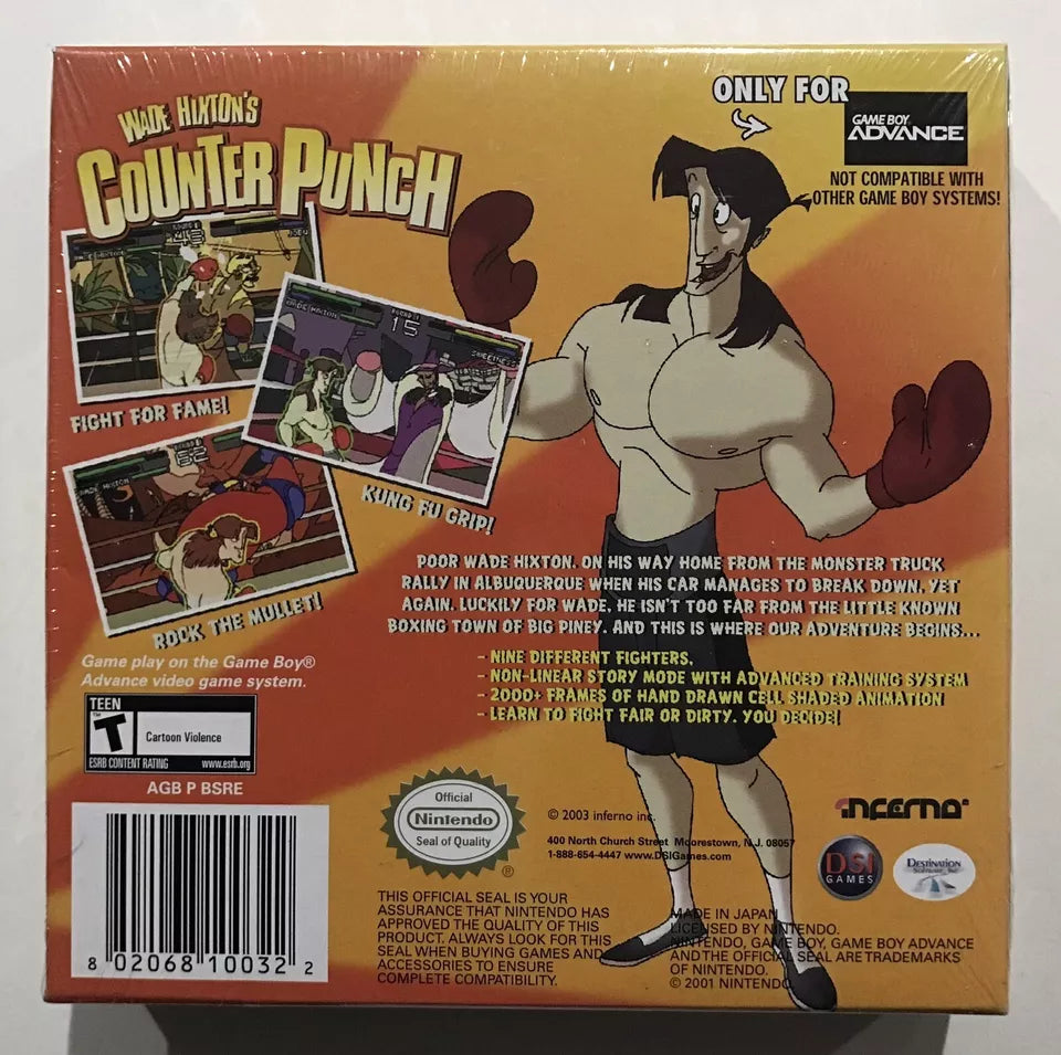 Wade Hixton's Counter Punch (Nintendo Game Boy Advance, 2004) Brand New Sealed