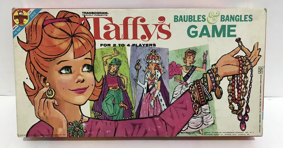 Vintage 1964 Transogram Taffy's Baubles and Bangles Game Box VG/EX Complete