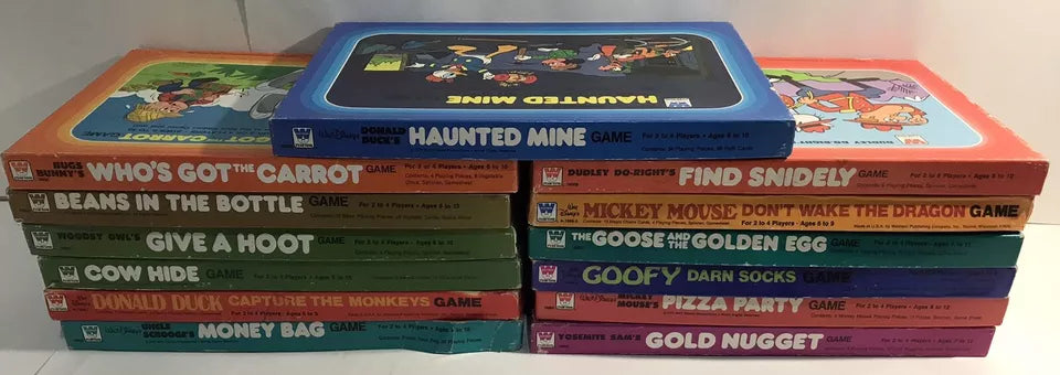 Vintage Whitman Lot Of 13 Board Game Complete New Unpunched Sealed Rare Disney